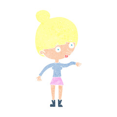 cartoon surprised woman