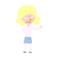 cartoon friendly woman