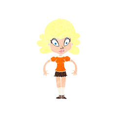 cartoon pretty woman