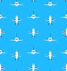 Seamless Pattern with Airplanes