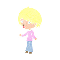 cartoon confused woman