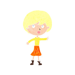 cartoon woman asking question