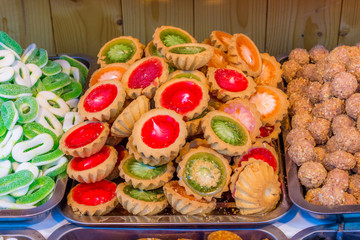 Colorful candies at the market