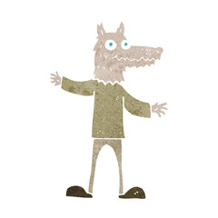 cartoon wolf man