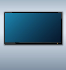 tft tv hanging on the wall background
