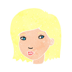 cartoon female face