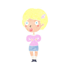 cartoon surprised woman