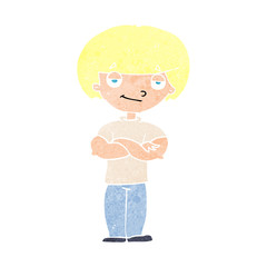 cartoon smug looking man