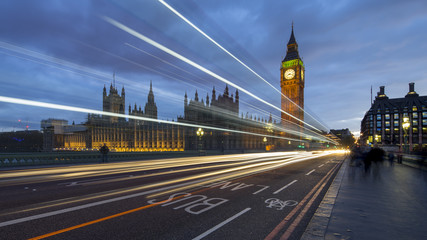 Obraz premium Big Ben Light Trails / Big Ben Light Trails