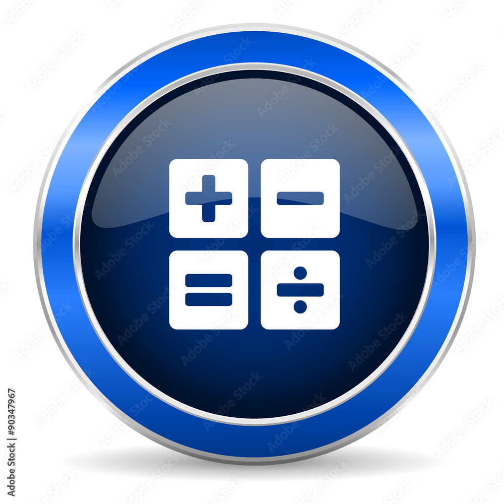 Poster calculator icon calc sign