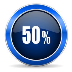 50 percent icon sale sign