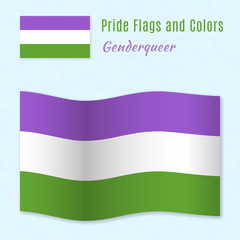 Genderqueer pride flag with correct color scheme