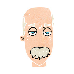 cartoon bored old man
