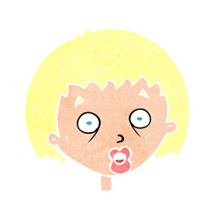 cartoon shocked woman