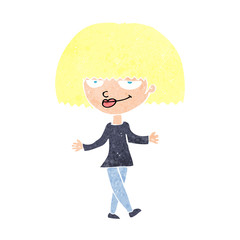 cartoon smug looking woman