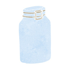 cartoon glass jar