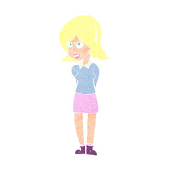 cartoon annoyed woman