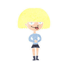 cartoon sly woman