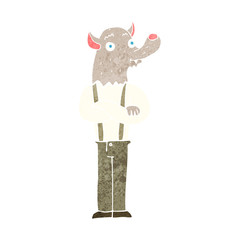 cartoon friendly werewolf