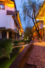 Lijiang old town in evening