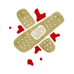 cartoon bloody medical plaster