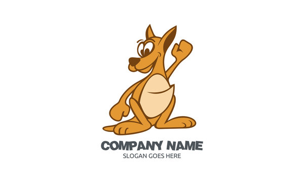 Kangaroo Character Logo Image Vector