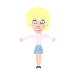 cartoon shocked woman