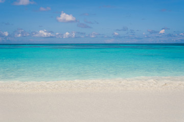 blue sky with sea and beach