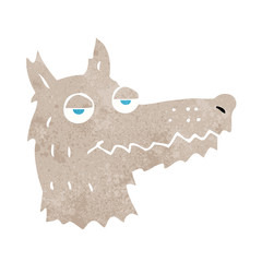 cartoon wolf head