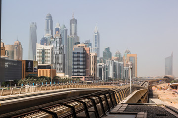 Fototapeta na wymiar Dubai Marina Metro Station, United Arab Emirates