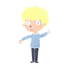 cartoon boy with idea