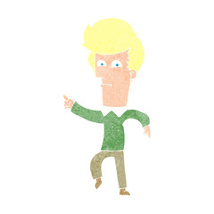 cartoon man pointing