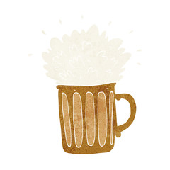 cartoon frothy beer