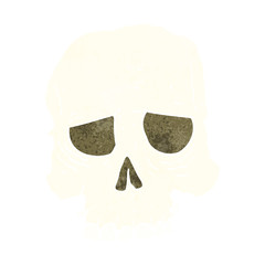 cartoon spooky skull