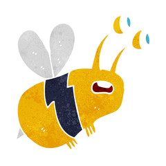 cartoon frightened bee