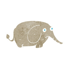 cartoon sad little elephant
