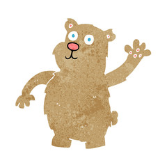 cartoon waving bear