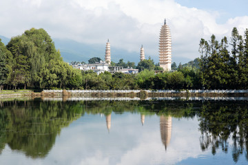 three pagodas in Dali, China