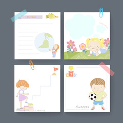 adorable memo paper template design