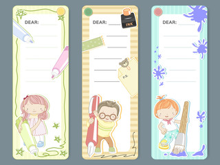 adorable cartoon style memo pad template
