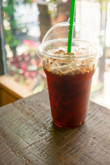 Ice americano coffee