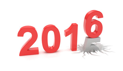 2015-2016 change new year 2016 isolated