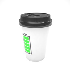 Coffee to go on white