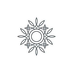 Symmetric ornament vector sign