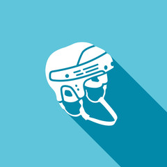 Hockey helmet icon. Vector Illustration