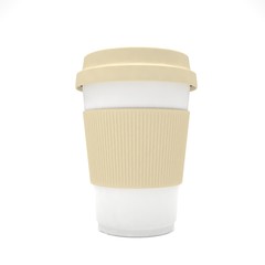 Coffee to go on white
