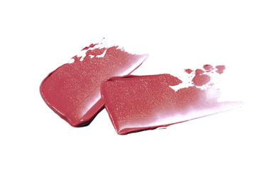 Red lipstick smears 