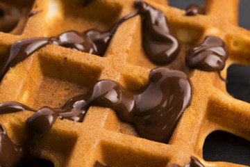 waffles with chocolate