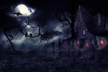 Naklejka premium Haunted House