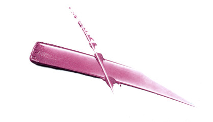 Pink lipstick smears 